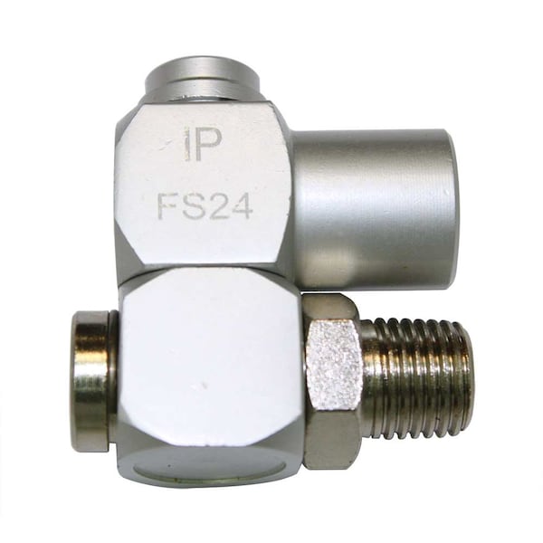 Interstate Pneumatics 1/4 Inch FPT x 1/4 Inch MPT Universal Swivel Fitting FS24 - main